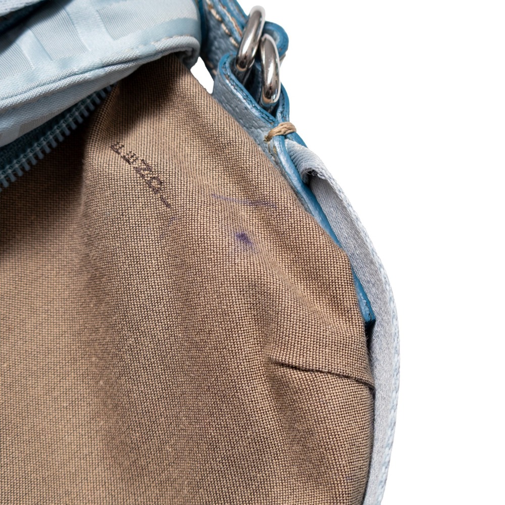 Authentic Fendi Light Blue Zucchino FF Jacquard Shoulder Bag | Vintage Y2K - Picture 13 of 13